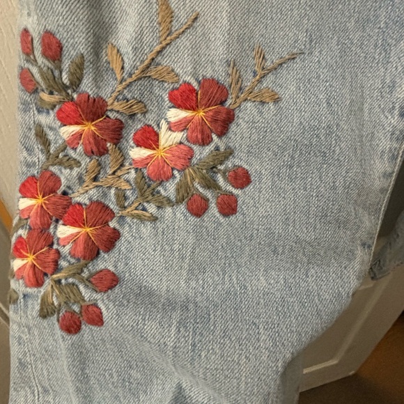 Citizen of Humanity Liya High Rise Classic Fit Crop Embroidered Jeans - Picture 4 of 7